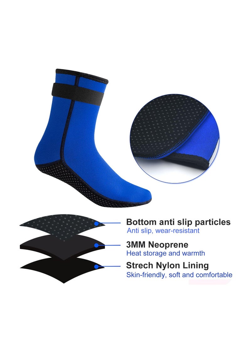 Excefore 3mm Sports Neoprene Water Socks, Anti-Slip Wetsuit Socks, Adjustable Velcro loop Strap, Suitable for Water Sports, Scuba Diving, Snorkeling, Swimming (L) - Image 4