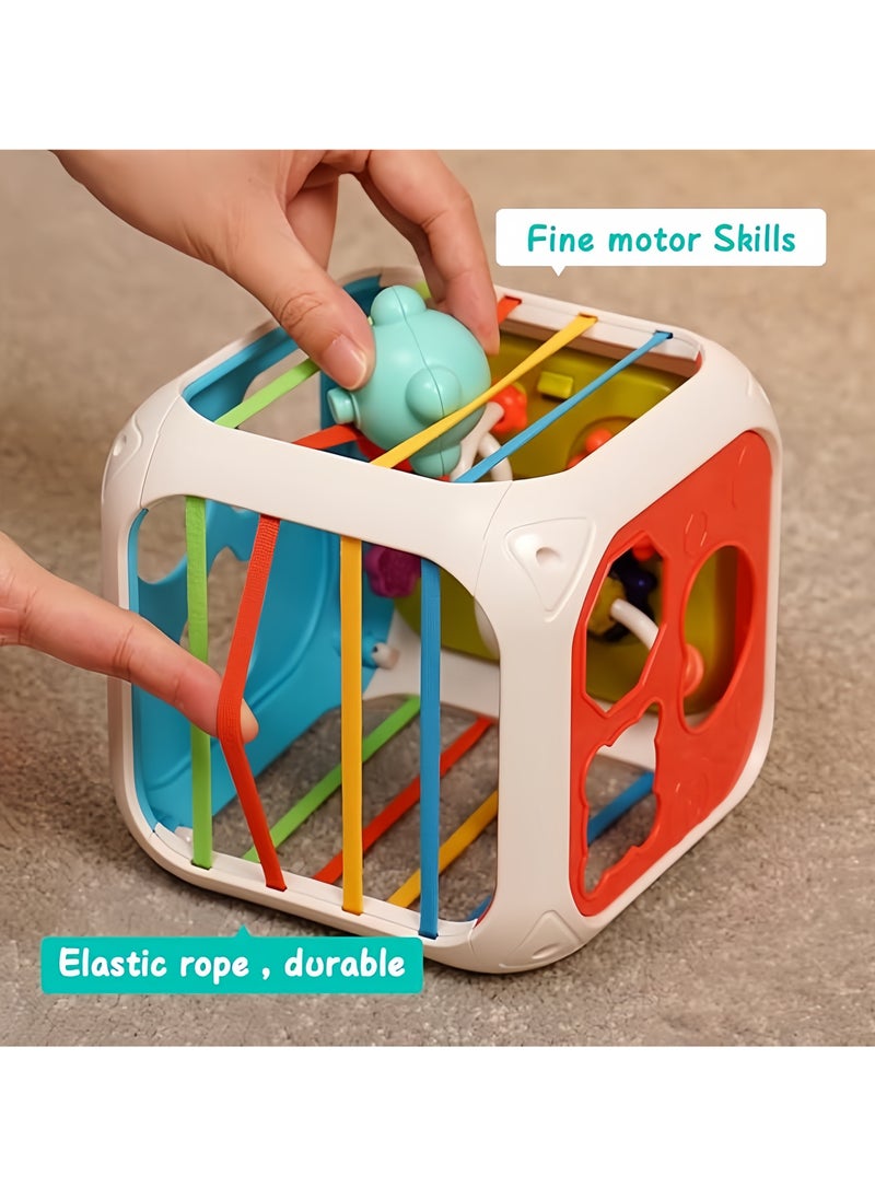 Generic - 7 in 1 Multifunctional Baby toys, montessori toys for 1 year old,shape sorting box activity cube, Intelligence Educational Game Perfect Shapes Sorter Soft Cube Montessori Toy - Image 1