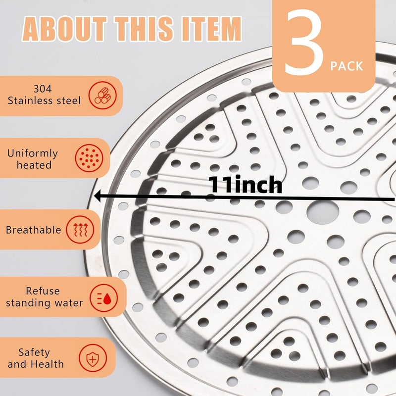 HONSHEN 3-Pack 11-Inch Pressure Cooker Canner Rack Canning Rack Food Grade Stainless Steel Compatible with Presto All-American and More - Image 2