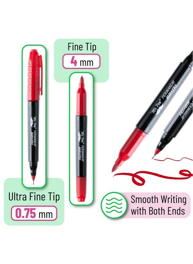 Mr. Pen Dual Tip Permanent Markers 12 Pack Fine & Ultra Fine Tip Fine Tip Permanent Markers Fine Tip Marker Permanent Markers Fine Point Fine Point Permanent Marker Marker Pens Fine Point  - Image 4