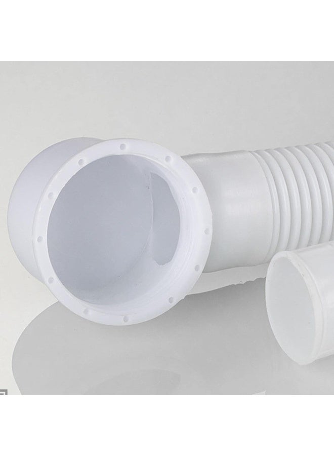 Biella 90 Degrees Expandable And Flexible Trap Telescopic Pvc Bathtub Shower Room Barrel Down Drain Pipe - White  - Image 3