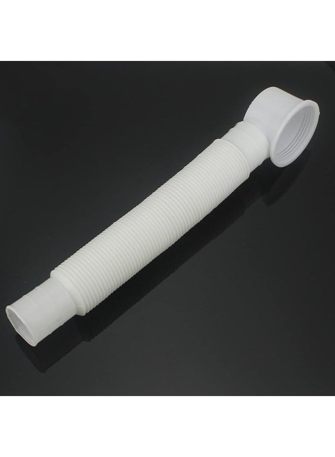Biella 90 Degrees Expandable And Flexible Trap Telescopic Pvc Bathtub Shower Room Barrel Down Drain Pipe - White  - Image 1