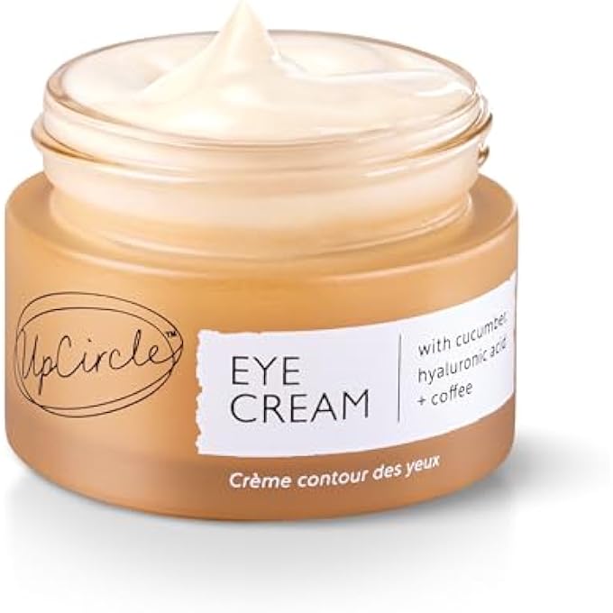 UpCircle Eye Cream With Coffee And Hyaluronic Acid 15ml - For Dark Circles, Puffiness + Wrinkles - Glycerin, Maple Bark + Cucumber Extract - Natural, Vegan + Cruelty-Free - Image 1