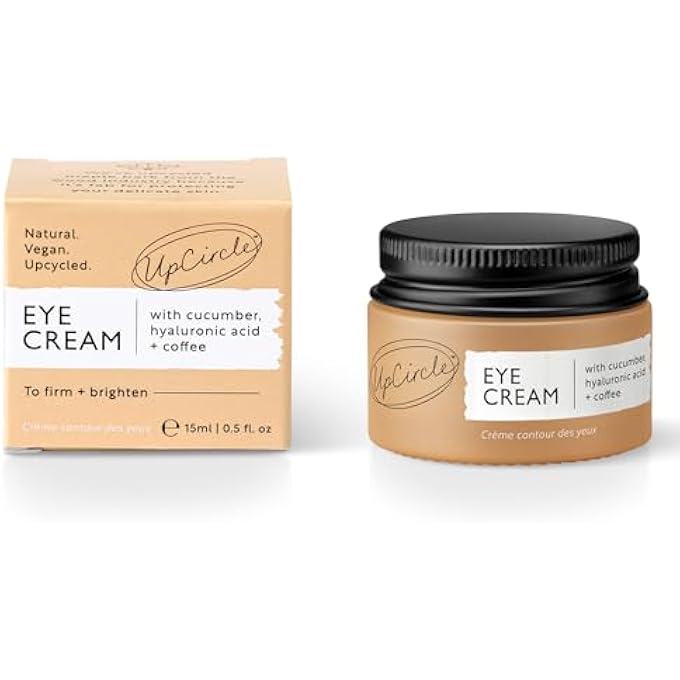 UpCircle Eye Cream With Coffee And Hyaluronic Acid 15ml - For Dark Circles, Puffiness + Wrinkles - Glycerin, Maple Bark + Cucumber Extract - Natural, Vegan + Cruelty-Free - Image 3