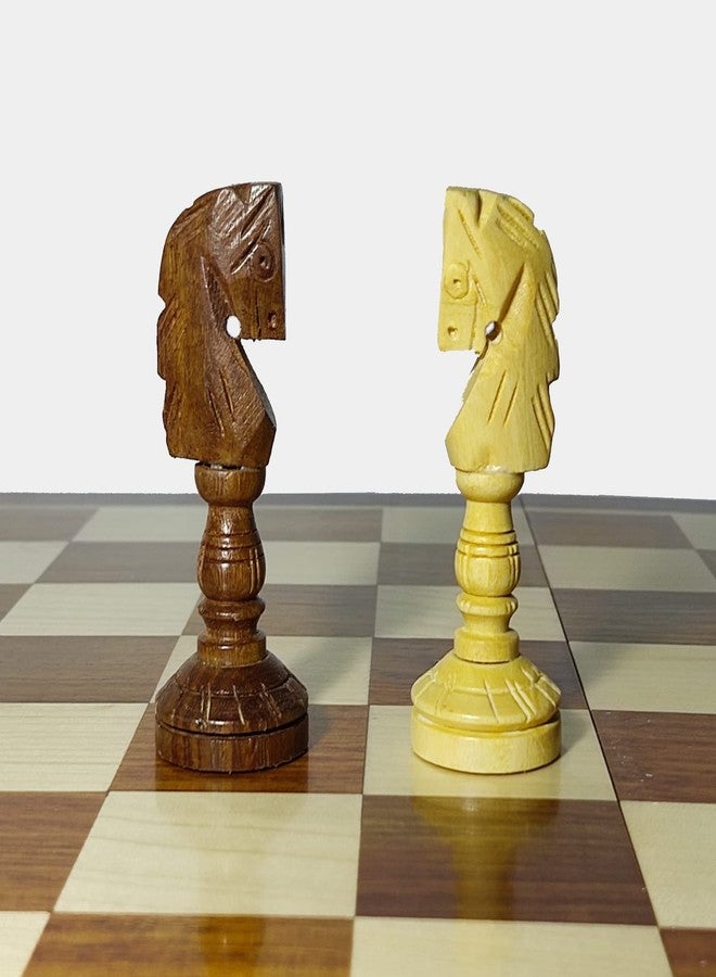 Enterro Wooden Chess Pieces Zinnia 4 inch - Hand Carved Chess Coins- Made of Sheesham Wood and Boxwood (Without Chess Board) (4" Carved) - Image 4
