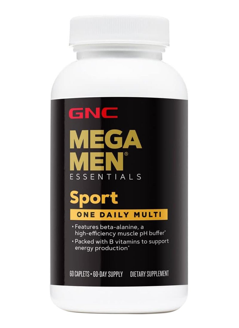 GNC - Mega Men Essentials Sport One Daily Multi 60 Caplets - Image 1