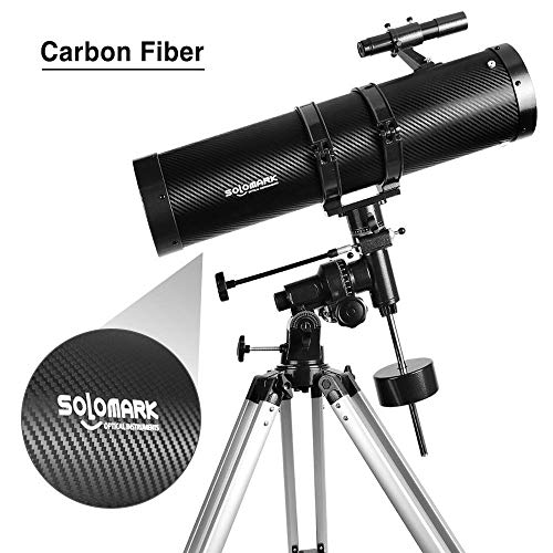 SOLOMARK Telescope 130EQ Newtonian Reflector Telescopes for Adults, Professional Telescopes for Adults Astronomy, Comes with 1.5X Barlow Lens Smartphone Adapter & 13% T Moon Filter - Image 2