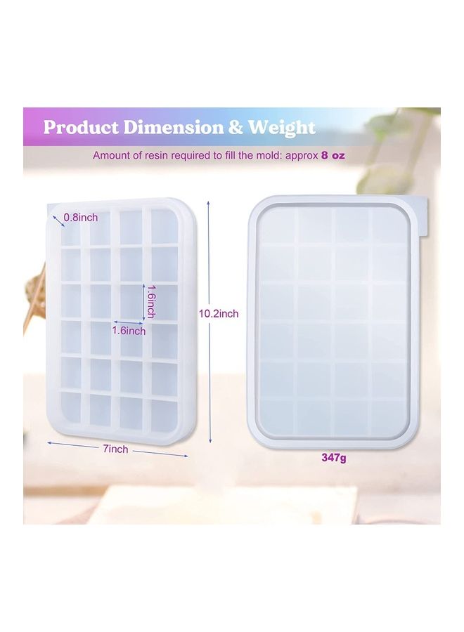 Loquat Resin Tray Mold Rectangle Rolling White 10.2 x 7inch - Image 4