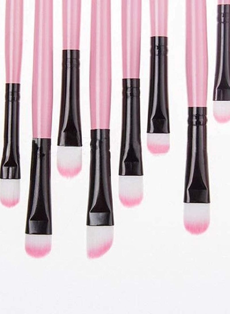MACPLUS Soft Bristle Makeup Brush Set with Storage Pouch- Pink, 24 Pieces - Image 3