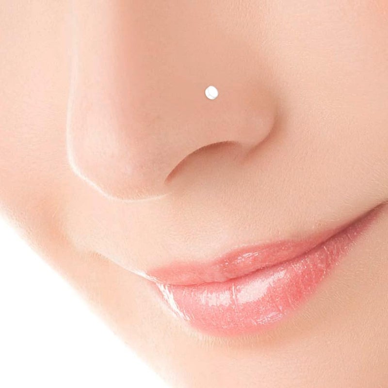 JFORYOU Clear Nose Stud Ring Set Invisible Stragiht Retainer L Shaped Corkscrew Clear Nose Studs for Daily Work Sport Acrylic Bioflex Nose Piercing Body Jewelry for Men Women Nose Lip Eyebrow Cartilage Retainer - Image 3