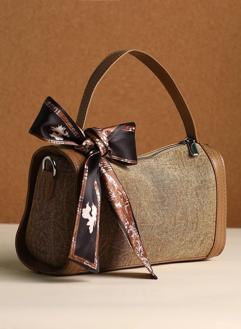 Textured Barrel Handbag