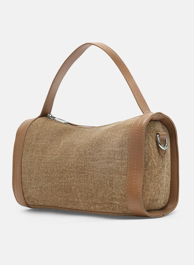 Haute Sauce  Textured Barrel Handbag for Women | Best Price UAE