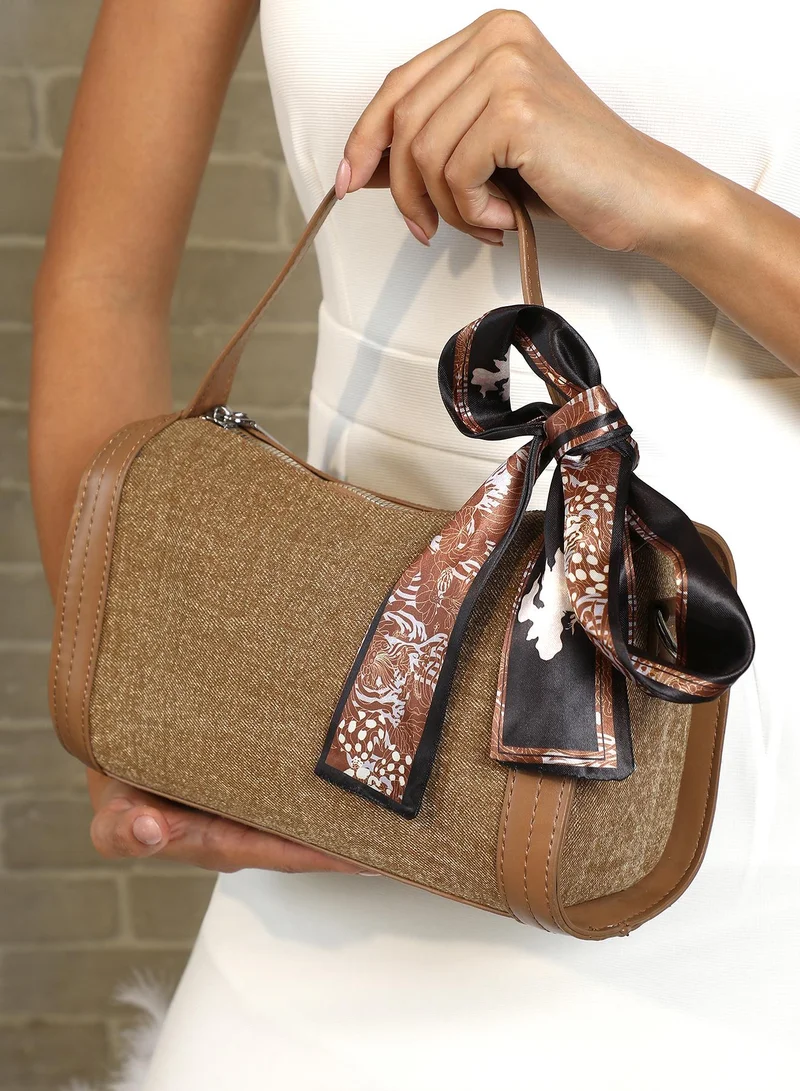 Haute Sauce  Textured Barrel Handbag for Women | Best Price UAE