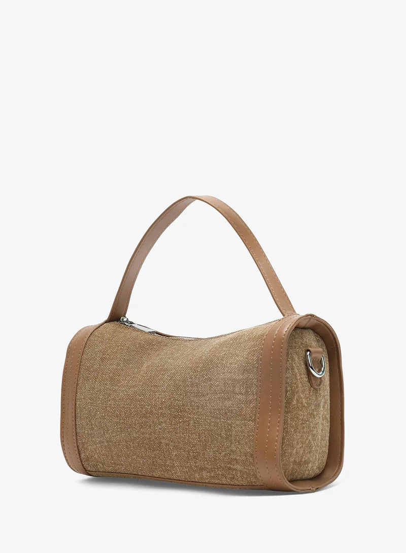 Haute Sauce  Textured Barrel Handbag for Women | Best Price UAE