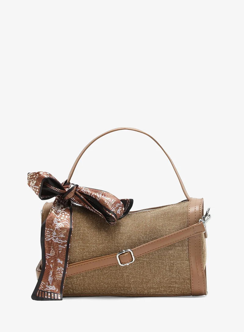 Haute Sauce  Textured Barrel Handbag for Women | Best Price UAE