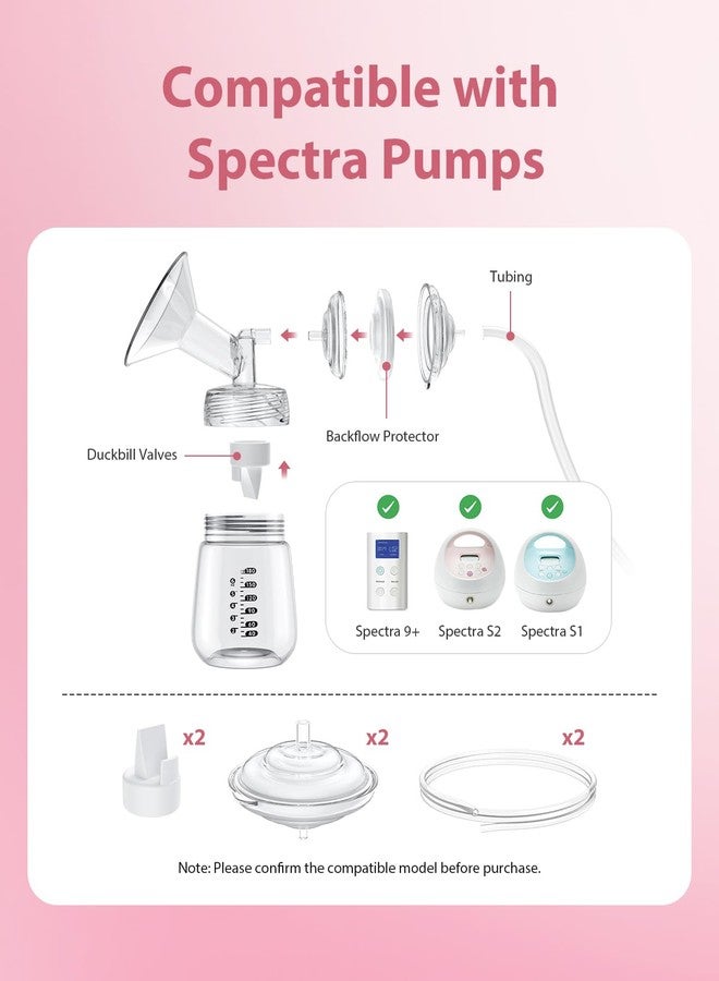 BALIME Pump Parts Compatible with Spectra S1/S2/9 Plus, Duckbill Valves, Backflow Protector Membrane and Tubes (Not Original Spectra Accessories) - Image 3