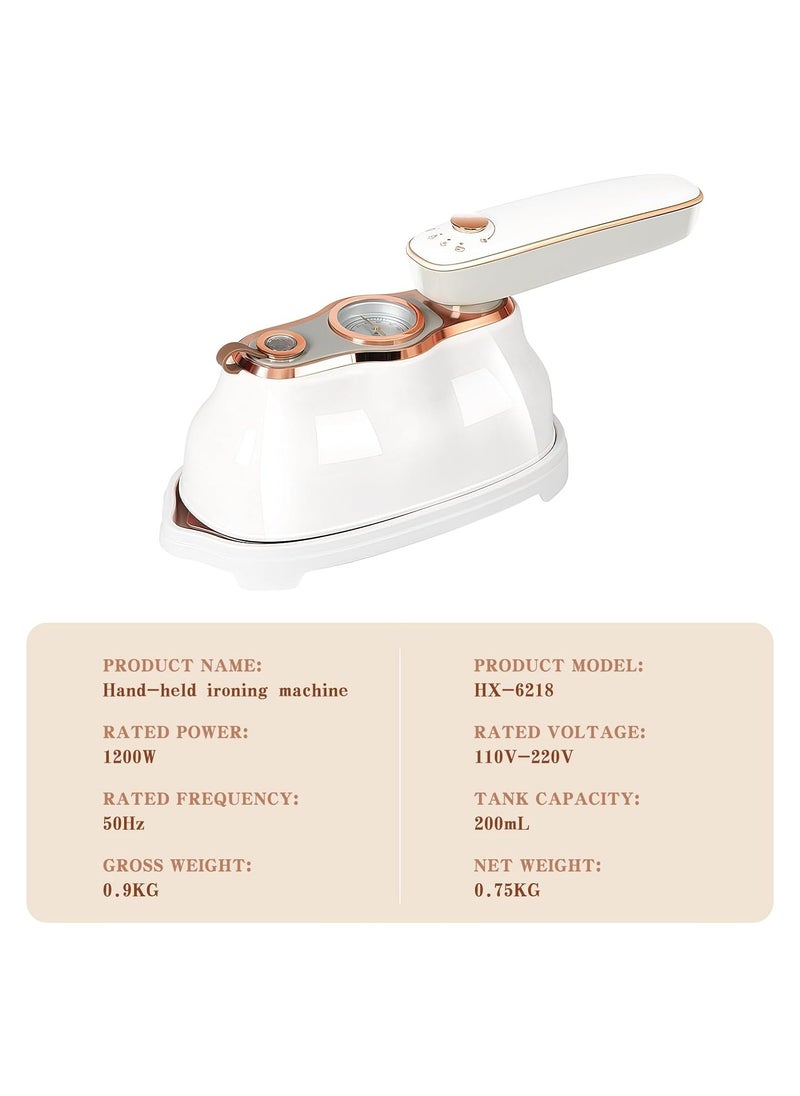 Generic - Compact 1200W Mini Steam Iron with 180° Rotatable Design, Dual Function Ironing & Steaming, Temperature Indicator, Portable Handheld Garment Steamer for Travel and Home Use. - Image 1