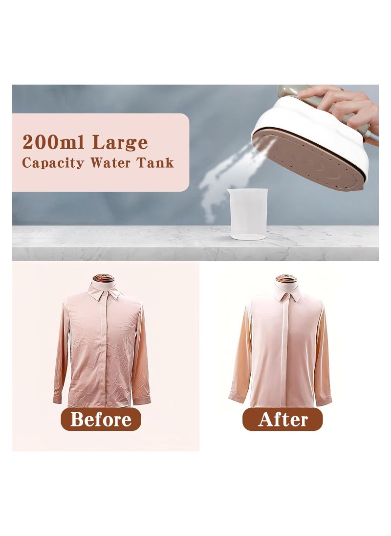 Generic - Compact 1200W Mini Steam Iron with 180° Rotatable Design, Dual Function Ironing & Steaming, Temperature Indicator, Portable Handheld Garment Steamer for Travel and Home Use. - Image 1
