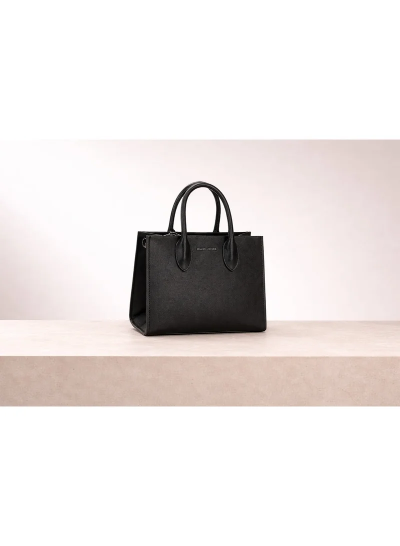 David Jones Black Maxine Tote bag by David Jones-French Leather shopper bag- Every Day Minimal leather bag- Classic designed women handbag for Women | Best Price UAE