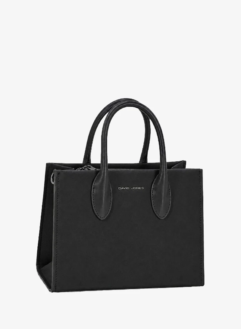 David Jones Black Maxine Tote bag by David Jones-French Leather shopper bag- Every Day Minimal leather bag- Classic designed women handbag for Women | Best Price UAE