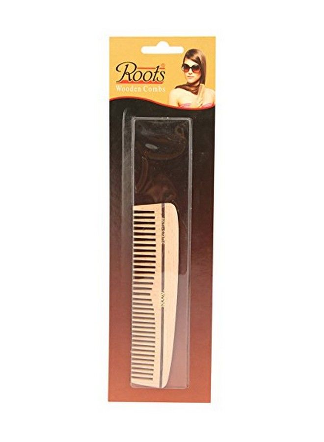 Roots مشط شعر خشبي مشط ذو أسنان واسعة مشط شعر - Image 4