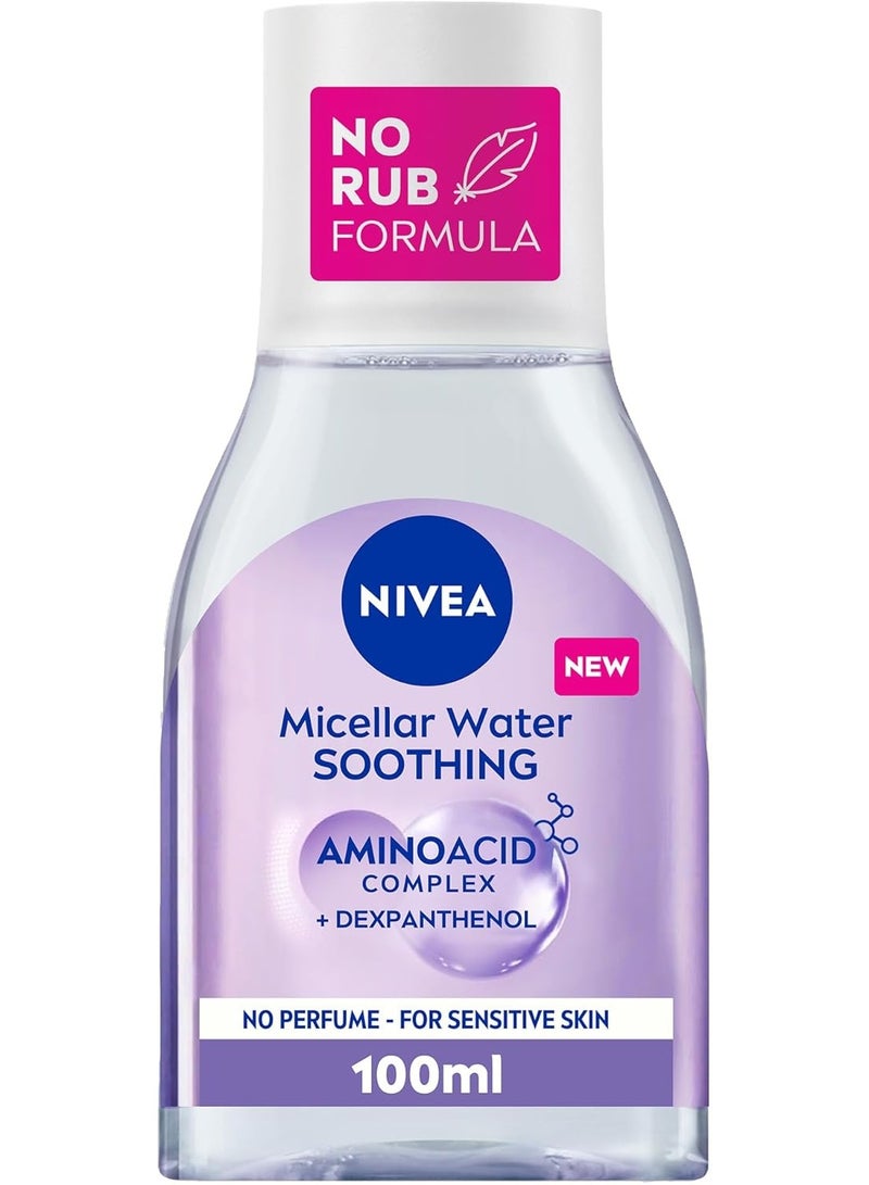 NIVEA Face Micellar Water, Face Eyes Lips Makeup Remover, No Residue, Sensitive Skin, 100ml