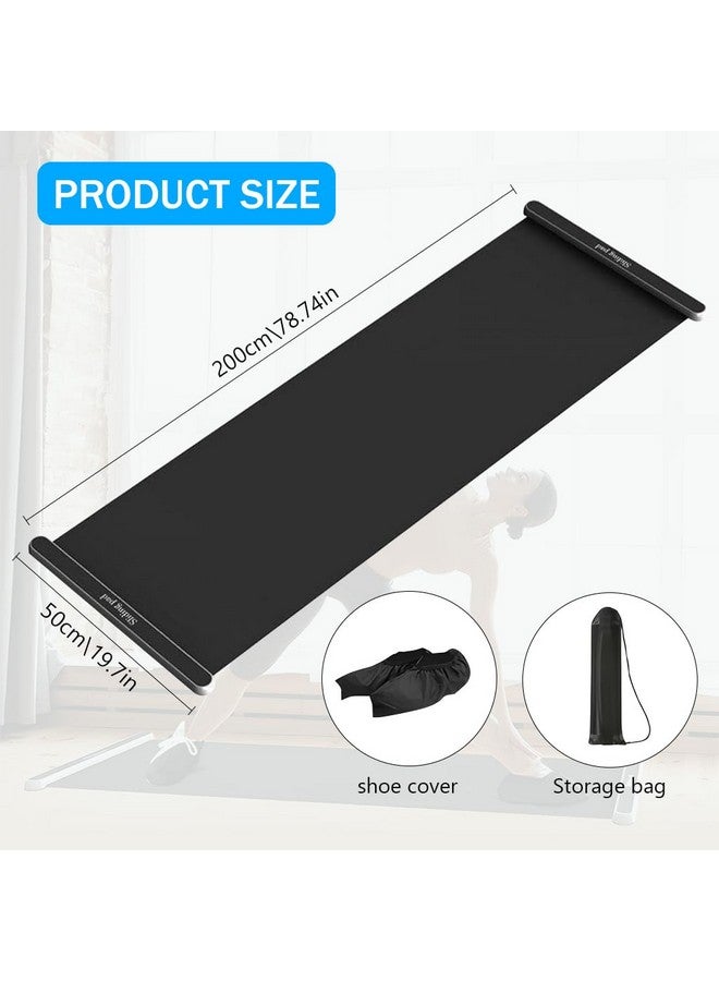 Proberos حصيرة بروبرس® للانزلاق لحرق الدهون بالكامل، لوح انزلاق مع PVC مضاد للانزلاق، أحذية انزلاق احترافية وحقيبة تخزين، حصيرة تمرين داخلية مدمجة للياقة البدنية في المنزل، 200*50 سم - Image 2