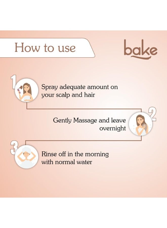 خبز بخاخ سيروم زيت إكليل الجبل من BAKE لنمو الشعر مع ماء الأرز وبذور الحلبة | لعلاج تساقط الشعر وإعادة نموه وللشعر المعالج بالكيراتين | يقوي بصيلات الشعر | مناسب للنساء والرجال | 100 مل (بخاخ إكليل الجبل - 100 مل) - Image 3