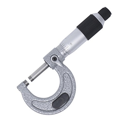 Clockwise Tools MMTR-01 Premium Outside Micrometer with Carbide Tip 0-1" Measuring Range 0.0001" Graduation Precision Machinist Tool - Image 1
