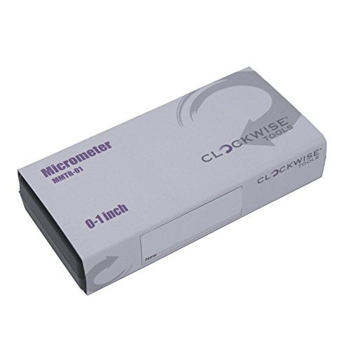 Clockwise Tools MMTR-01 Premium Outside Micrometer with Carbide Tip 0-1" Measuring Range 0.0001" Graduation Precision Machinist Tool - Image 5