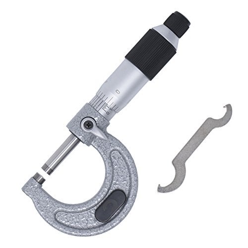 Clockwise Tools MMTR-01 Premium Outside Micrometer with Carbide Tip 0-1" Measuring Range 0.0001" Graduation Precision Machinist Tool - Image 2