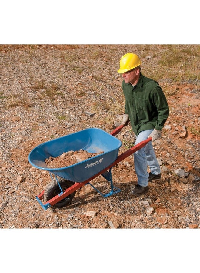 جاكسون عربة يد احترافية مصنوعة من الصلب المتين اللون الأزرق والأسود، سعة 6 قدم مكعب M6T22 - Image 4