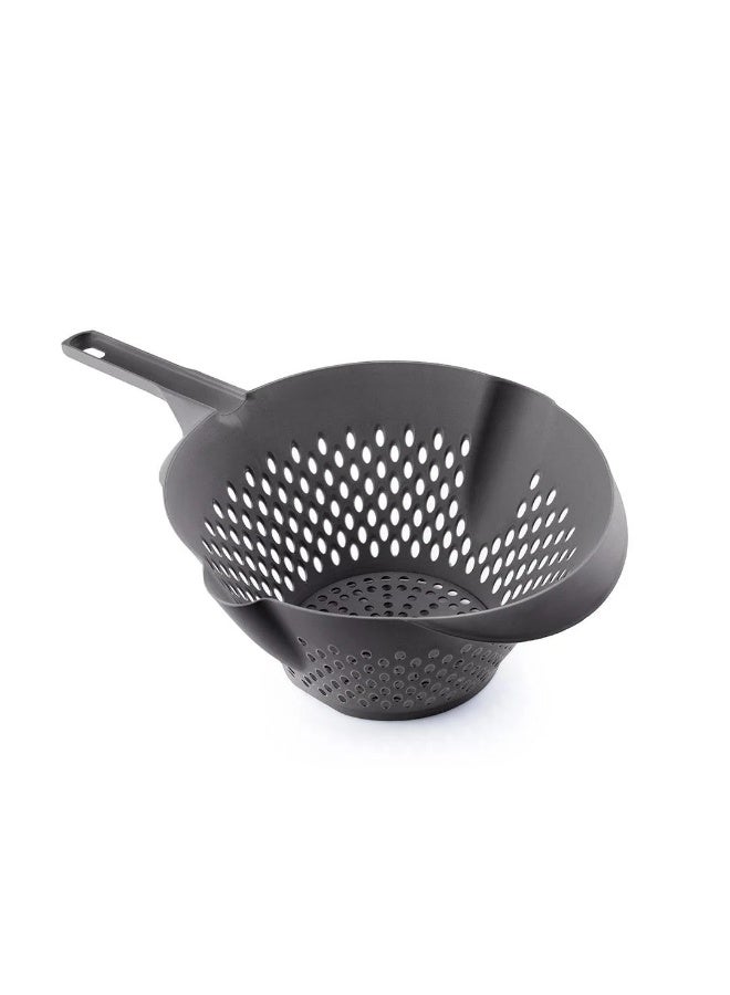 2-Piece Plastic Vegetable Strainer Set with Handle - Durable Colander Bowls for Kitchen Food Prep