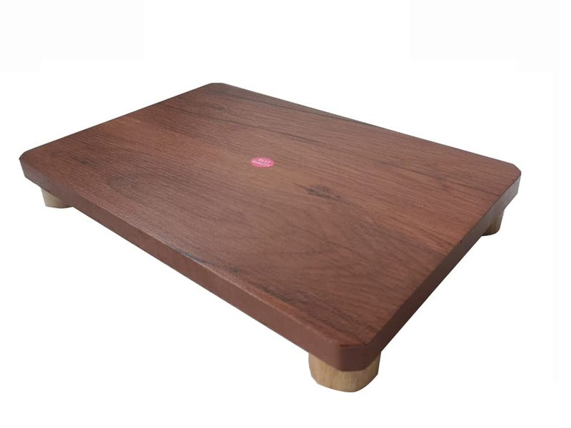 Vinod Handicraft Vinod Handicraft Palagai Pooja Chowki Teak Colour 10 x 16 x 3  - Image 1