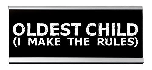 WELLSPRING "Oldest Child" Acrylic Desk Sign - Witty and Funny Desk Signs for Office, Perfect Office Gifts for Boss & Co Workers - Modern Office Desk Signs - 8x2 Freestanding Funny Desk Sign - Image 4