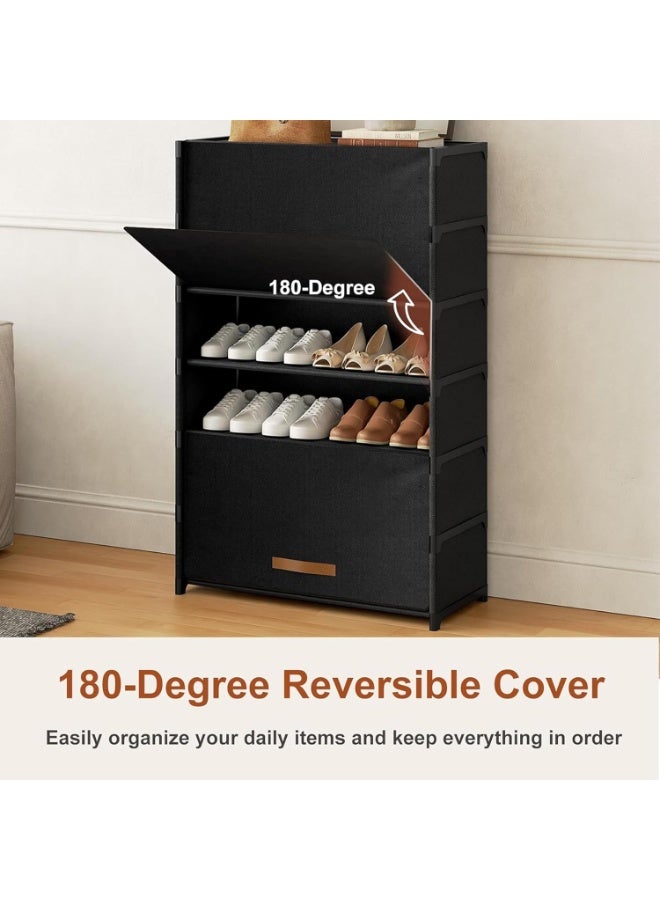 ZOXITY Shoe Rack 7-Tier Shoe Storage with removable shelves,Standing Shoe Cabinet with Dust Cover Strong Lightweight,Shoe organizer for living rooms and hallways - Image 5