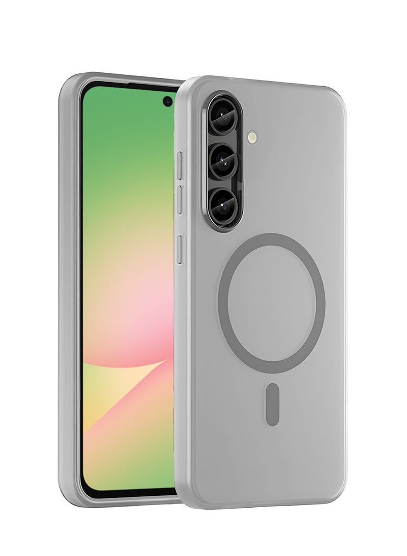 Wtech Samsung Galaxy A36 5G 2025 / Samsung Galaxy A56 5G 2025 Syndee Series Hybrid Translucent Magsafe with Magnetic Charging Raised Camera Lips Elegant Look Case Cover - Grey - Image 1