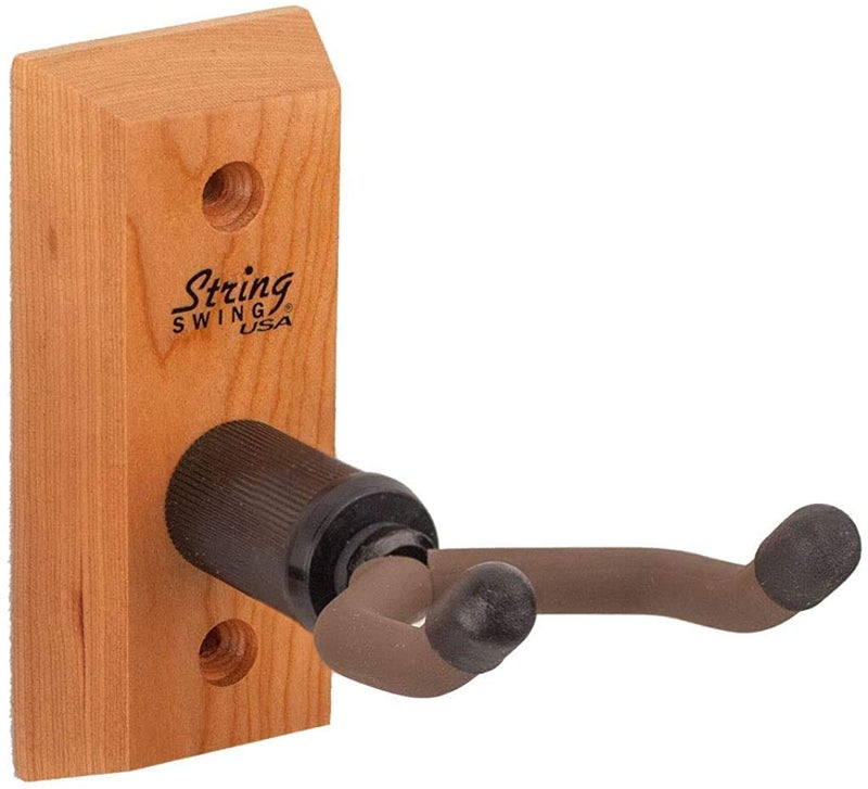 String Swing Ukulele Wall Mount Stand for Mandolin Uke Concert Pineapple Soprano Tenor and Baritone Compatible Case Alternative Kit for Home or Studio – Cherry Hardwood - Image 3