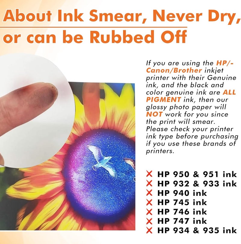 كولا بيبر ورق نفث حبر لامع رفيع مقاس 8.5 × 11 بوصة، 100 ورقة، متوافق مع طابعات نفث الحبر، استخدم حبر الصبغة 115 جرامًا للمتر المربع - Image 5