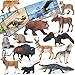 KarberDark 13 Pcs North American Forest Animal Figure Set with Educational Booklet and Gift Box Realistic Plastic Animals Toy for Kids Jungle Theme Party Favor Cake Topper Birthday Gift for Toddler Boy Girl - Image 2