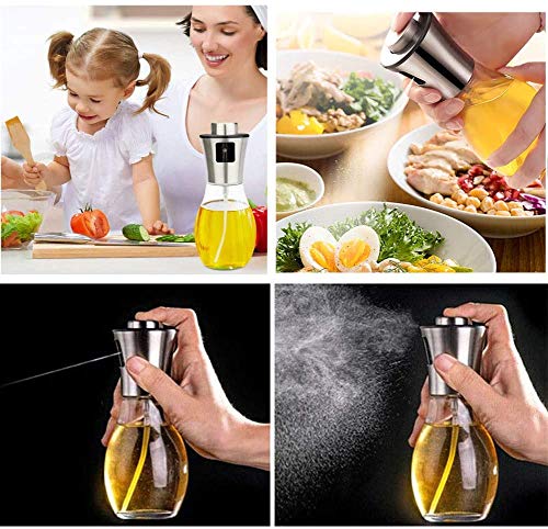 SUVASINI Glass, Alloy Steel Olive Oil Bottle, 200 ml, 1 Piece, Multicolour - Image 3