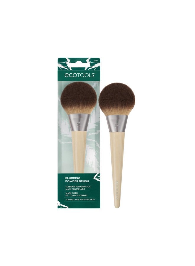 EcoTools Blurring Powder Makeup Brush, For Loose & Pressed Powder, Large Makeup Brush For All-Over Application, Fluffy, Synthetic Bristles, Eco Friendly, Cruelty-Free, & Vegan, 1 Count - Image 1