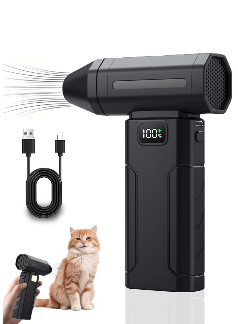 JoyousSto Electric Air Duster with Flashlight, Rechargeable Turbo Fan, 5-Speed Compressed Air Blower, High-Speed Dust Cleaner for Computer, Keyboard, Car Detailing & Outdoor Gear - Image 1