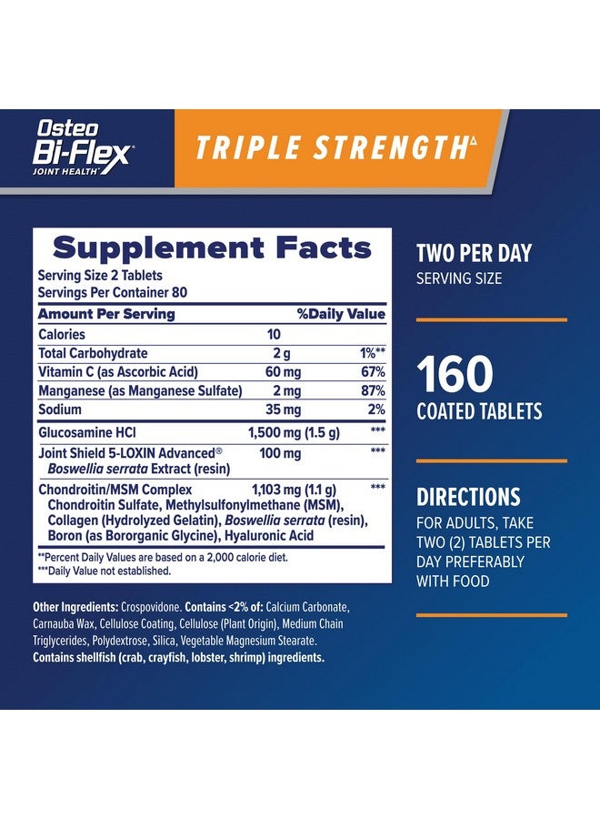 Osteo Bi-Flex Glucosamine Chondroitin MSM With Joint Shield, Twin Pack, 80 ct each - Image 2