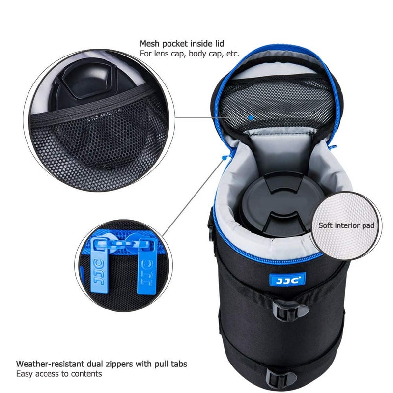 JJC Deluxe Lens Case Pouch Bag for Sigma 150-500mm f/5-6.3 DG OS HSM, Canon RF 800mm f/11 IS STM, Nikon AF-S NIKKOR 200-500mm f/5.6E ED VR & More Lenses Below 4.9'' x 11.4''(D x L) - Image 4