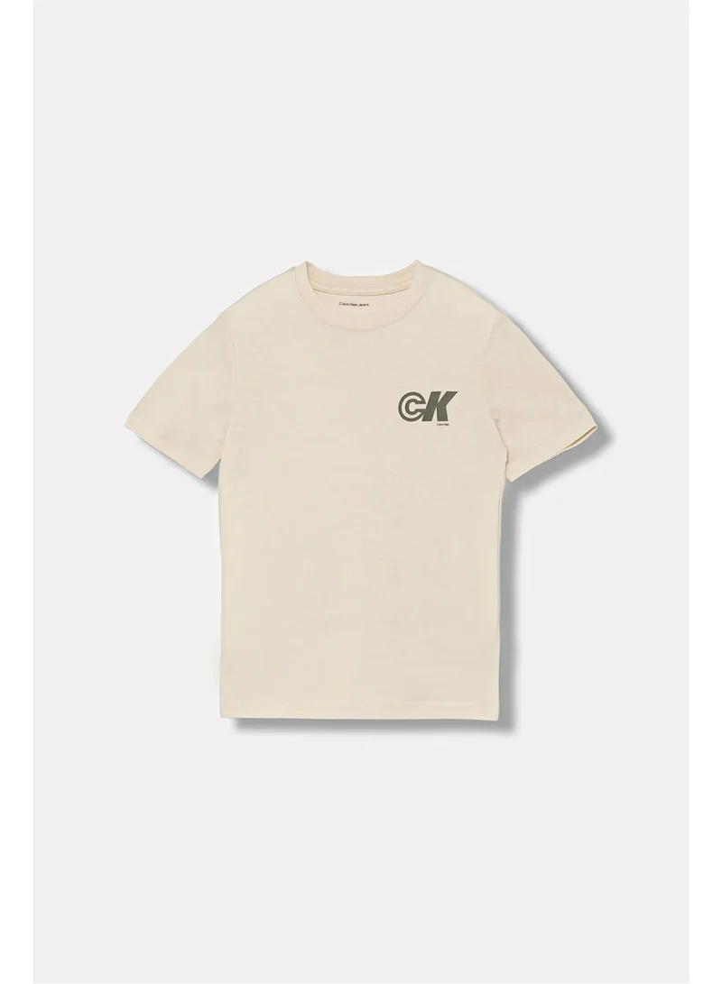 Calvin Klein Jeans PGB-Grey Kids Logo Crew Neck T-Shirt for Men | Best Price UAE