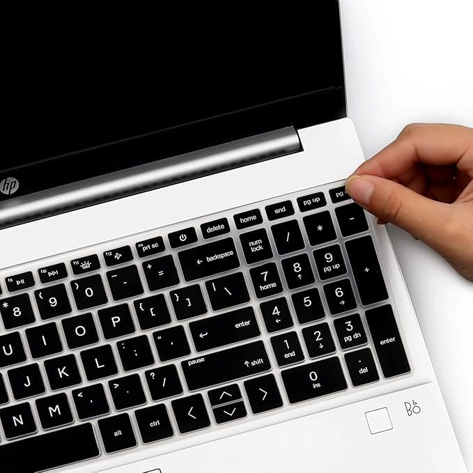 Oaky غطاء جلد لوحة المفاتيح لجهاز HP Pavilion بحجم 15.6 بوصة 15-eh 15-eg 15-er 15-fd 15-fc وسلسلة HP Pavilion بحجم 16 بوصة 16-ab 16-af 16-ag - سيليكون أسود - Image 5