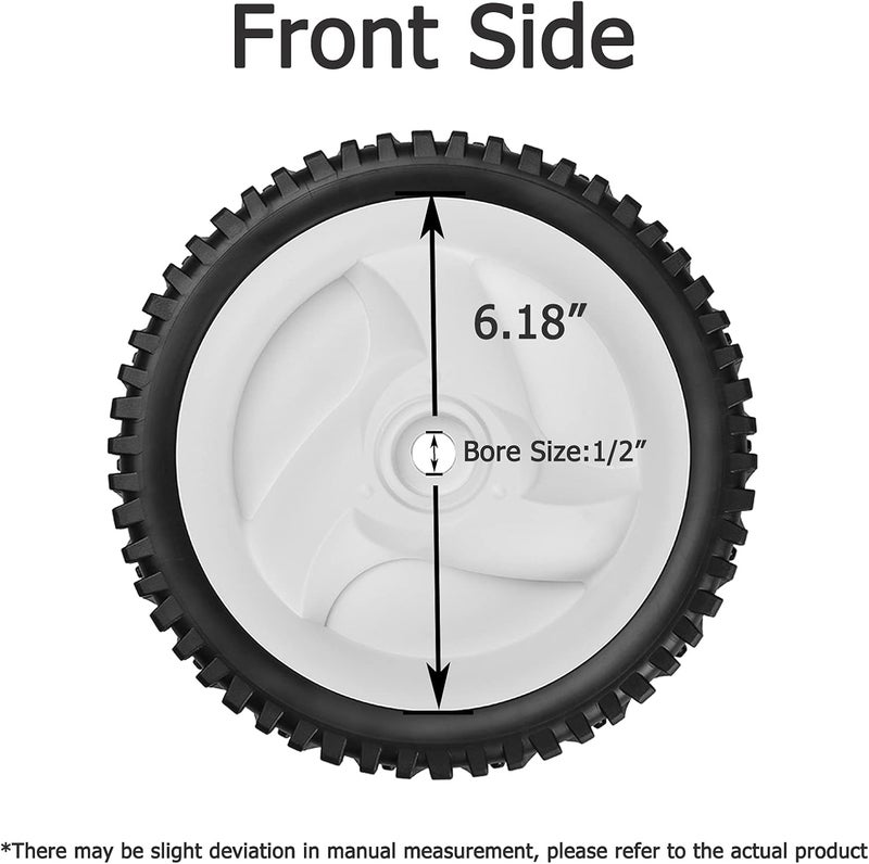 Fourtry 532403111 Front Drive Wheels Fit for Craftsman Lawn Mower - Front Drive Tires Wheels Compatible with Craftsman & HU Front Wheel Drive Self Propelled Mower Tractor, Replace 194231X427, 2 Pack - Image 2