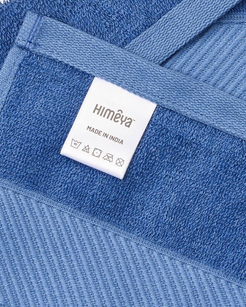 Himêya Himeya Towels for Bath Large Size | Bamboo Cotton Towels for Bath | Towel 1Pcs | 400 GSM | 70 x 140 cm | Ocean Blue | Bath Towels for Men, Women & Kids | Gym Towel | Perfect for Everyday Use - Image 5