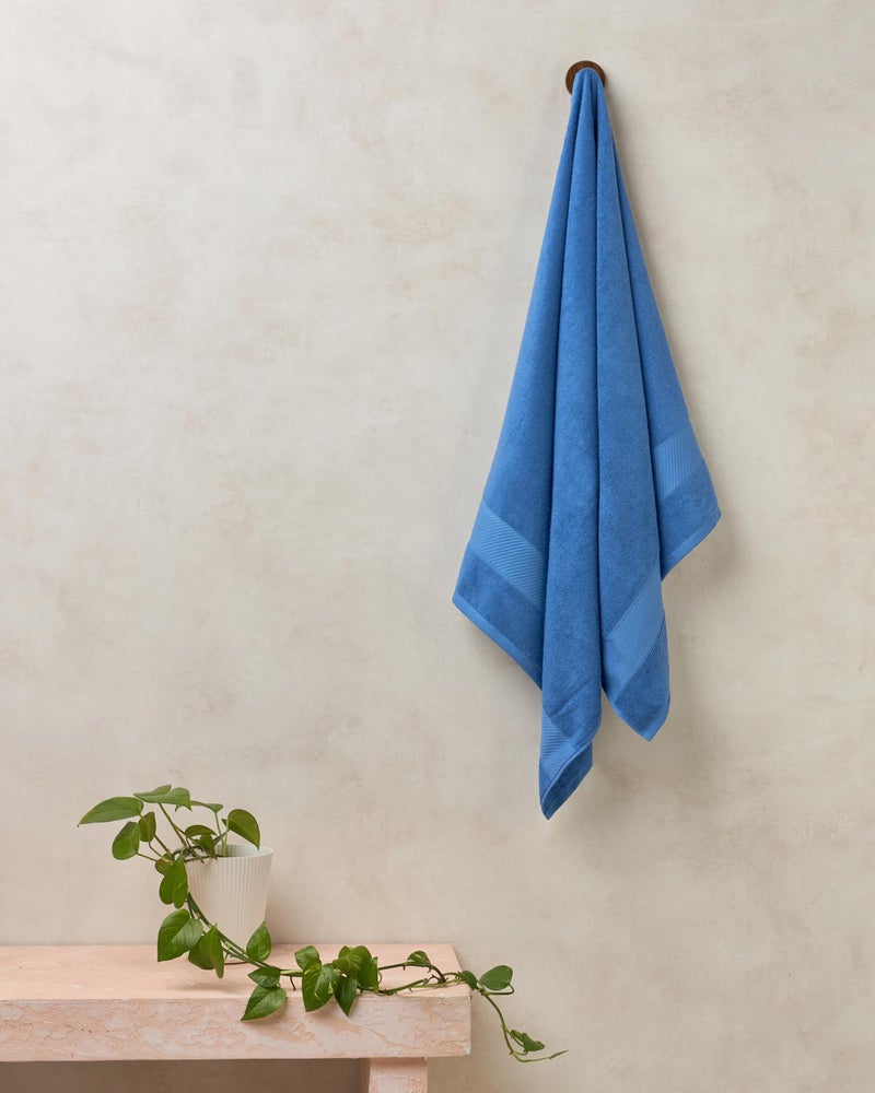 Himêya Himeya Towels for Bath Large Size | Bamboo Cotton Towels for Bath | Towel 1Pcs | 400 GSM | 70 x 140 cm | Ocean Blue | Bath Towels for Men, Women & Kids | Gym Towel | Perfect for Everyday Use - Image 3